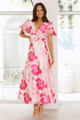 Electric Rose Maxi Dress Pink